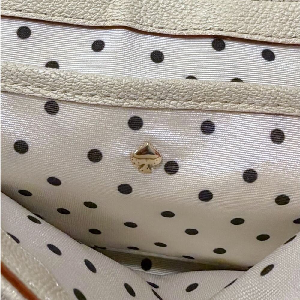 Kate Spade New York Primrose Hill Little Kaelin Leather Crossbody Bag Cream Bow - Picture 10 of 11